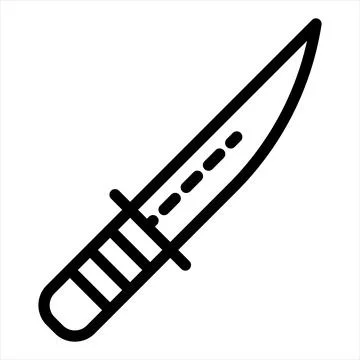 Knife line icon vector illustration isolated on white background Stock Illustration