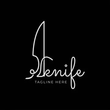 Knife logo design  Stock Illustration