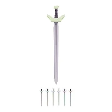 Knife medieval sword vector cartoon graphic Stock Illustration