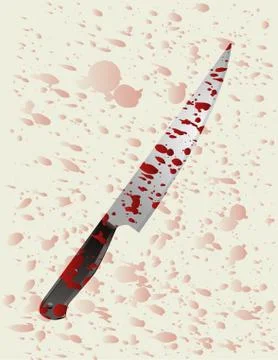Knife murder weapon Stock Illustration
