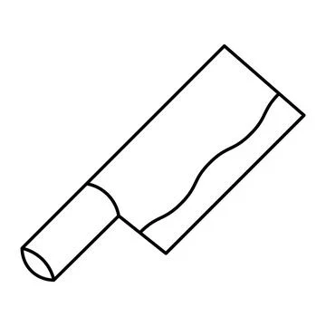 Knife Outline Vector Illustration Stock Illustration