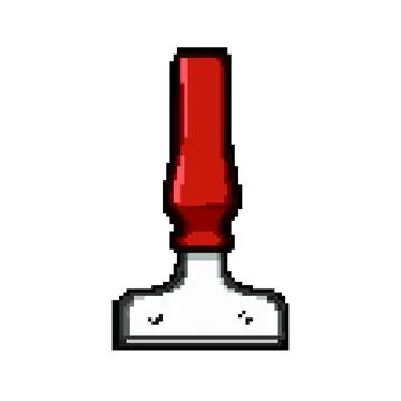 Knife paint scraper pixel art vector illustration Stock Illustration