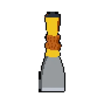 Knife paint scraper pixel art vector illustration Stock Illustration