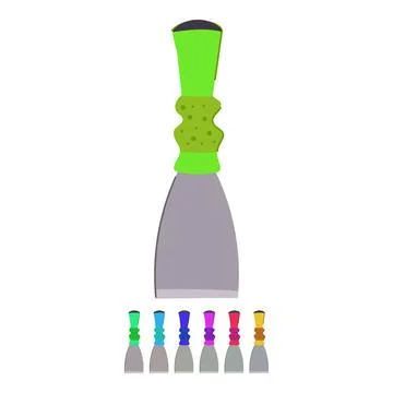 Knife paint scraper vector cartoon graphic Stock Illustration