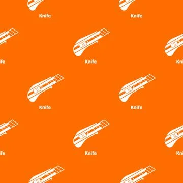 Knife pattern orange Illustrazione stock