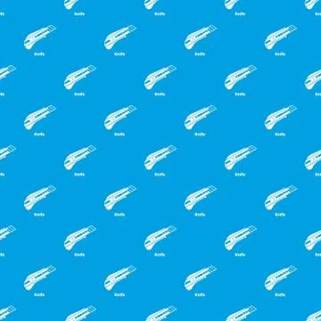 Knife pattern seamless blue Stock Illustration