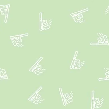 Knife with peanut butter line vector seamless pattern Stock Illustration