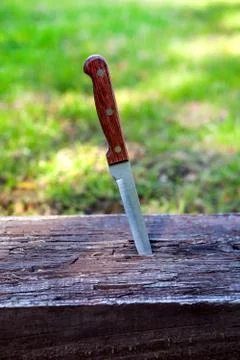Knife in the Plank 写真素材