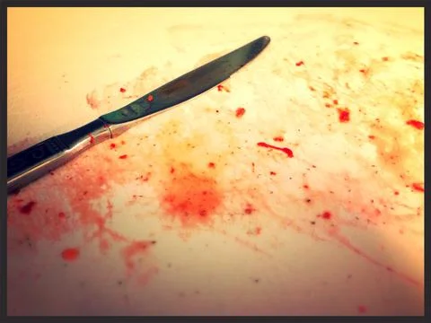 Knife on Plate Stock Photos