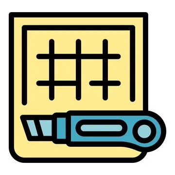 Knife plotter icon vector flat Illustrazione stock