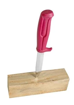 Knife with red handle Stock Photos