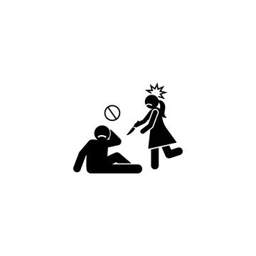 Knife safe seizure icon. Element of seizure thin line icon Stock Illustration