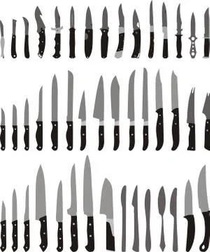 Knife, a set of different Stock-Illustration