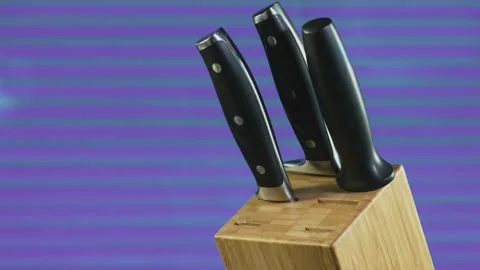 Knife Set Stock Footage 156441863