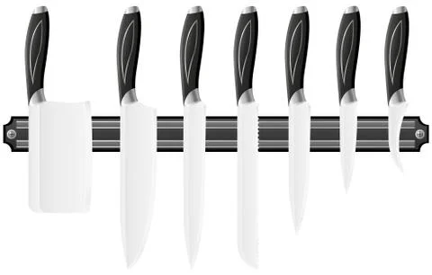 Knife set for the kitchen illustration Stock Illustration