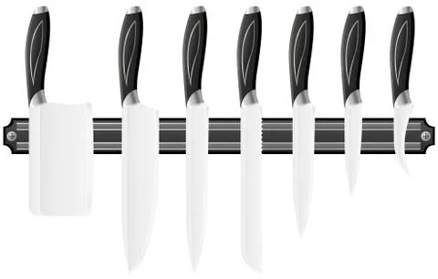 Knife set for the kitchen vector illustration Stock Illustration