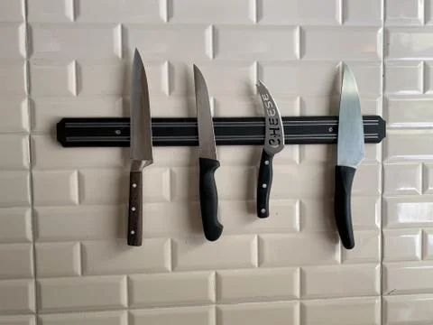 Knife sets hanging Stock Photos