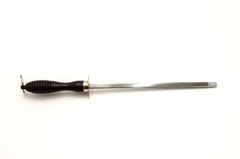 Knife sharpener with a black handle Stock Photos