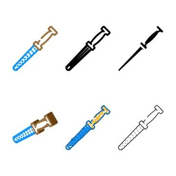 Knife sharpener color icon designs vector Stock Illustration