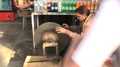 Knife Sharpener Stock Footage 10680614
