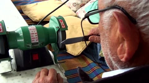 Knife Sharpener Stock Footage 42897752