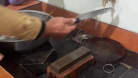 Knife sharpener Stock Footage 300235462