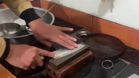 Knife sharpener Stock Footage 300235472