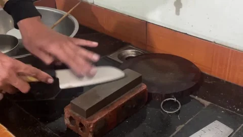 Knife sharpener Stock Footage 300235491