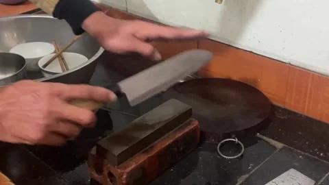 Knife sharpener Stock Footage 300235500