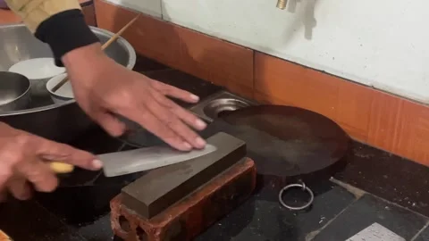 Knife sharpener Stock Footage 300235501