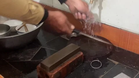 Knife sharpener Stock Footage 300235509