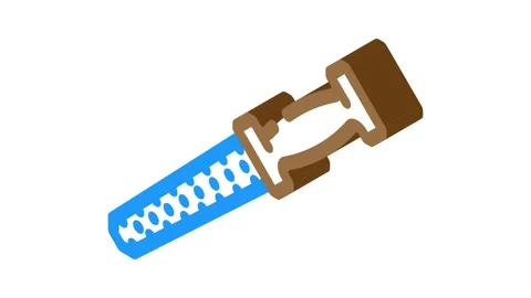 Knife sharpener isometric icon animation Stock Footage 327294802