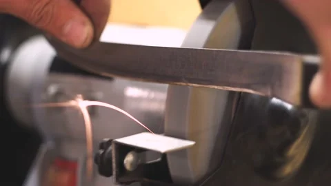Knife sharpening 4K Stock Footage 195022154