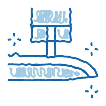 Knife Sharpening doodle icon hand drawn illustration Stock Illustration