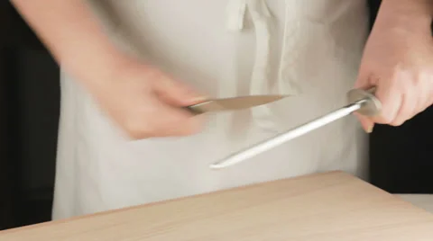 Knife Sharpening Stock Footage 32417528