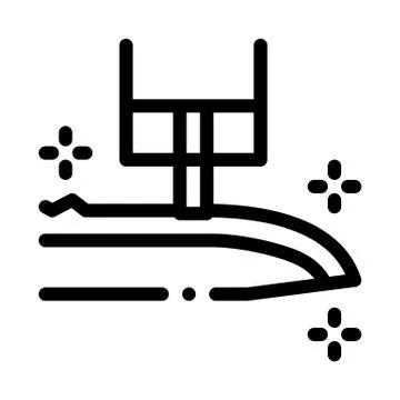 Knife Sharpening Icon Vector Outline Illustration Stock Illustration