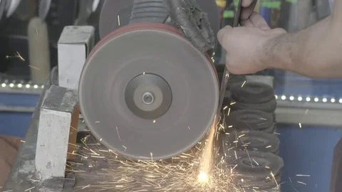 Knife sharpening machine Stock Footage 114191243