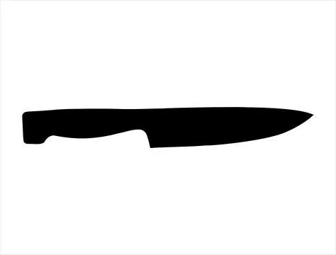 Knife silhouette vector art Stock Illustration