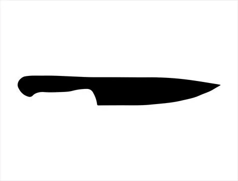 Knife silhouette vector art Stock Illustration