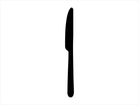 Knife silhouette vector art Stock Illustration