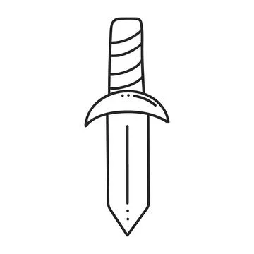 Knife simple doodle illustration イラスト素材