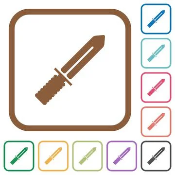 Knife simple icons Stock Illustration