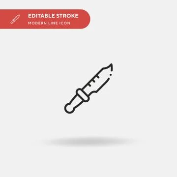 Knife Simple vector icon. Illustration symbol design template for web mobile  Stock Illustration