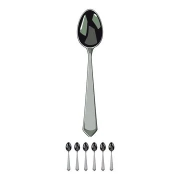 Knife spoon cartoon vector graphic Stock Illustration