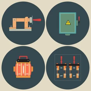 Knife Switch Electrical Stock Illustration