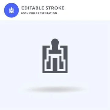 Knife Switch icon vector, filled flat sign, solid pictogram isolated on white Illustrazione stock