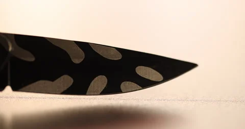 Knife on a Table Stock Footage 318788618