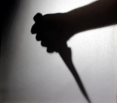 Knife threat Stock Photos