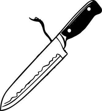 Knife vector art illustration Stock Illustration