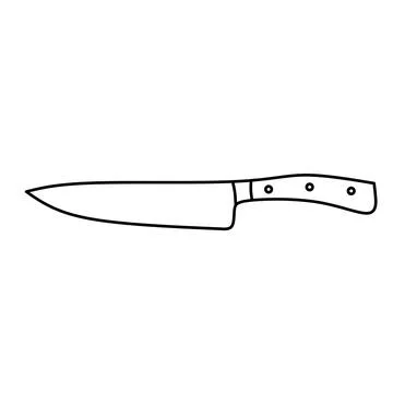 Knife vector icon, on white background. Stock Illustration